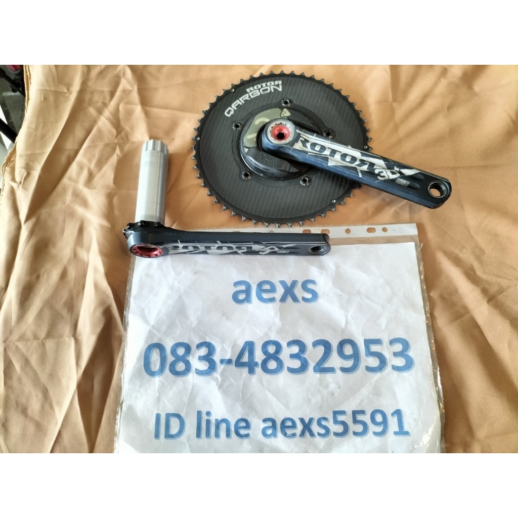 ขาจาน วัตต์ Rotor 3D+ BB30 (PCD110)  ขายาว 172.5  ใบNoQ คาร์บอน 50/ 34T