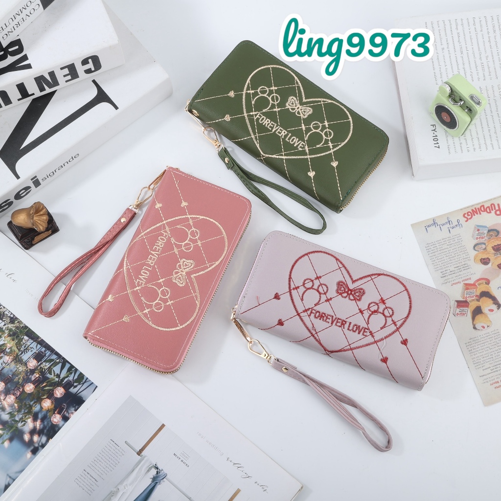 L38#กระเป๋าสตางค์ใบยาว.กระเป๋าสตางค์ผู้หญิงกระเป๋าสตางค์ หนังนุ่ม715、อย่างดี，มีสายของมือทุกใบค่ะกระเป๋าใส่โทรศัพท์