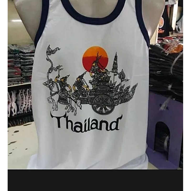 ♦️เสื้อกล้ามไทยแลนด์ เสื้อกล้ามสรีนลายรามเกียรติ์ เป็นผ้าCotton100% ผ้านิ่มยืดหยุ่นใส่สบายมี3สี 5ไซส์ ♦️ - รูปที่ 2