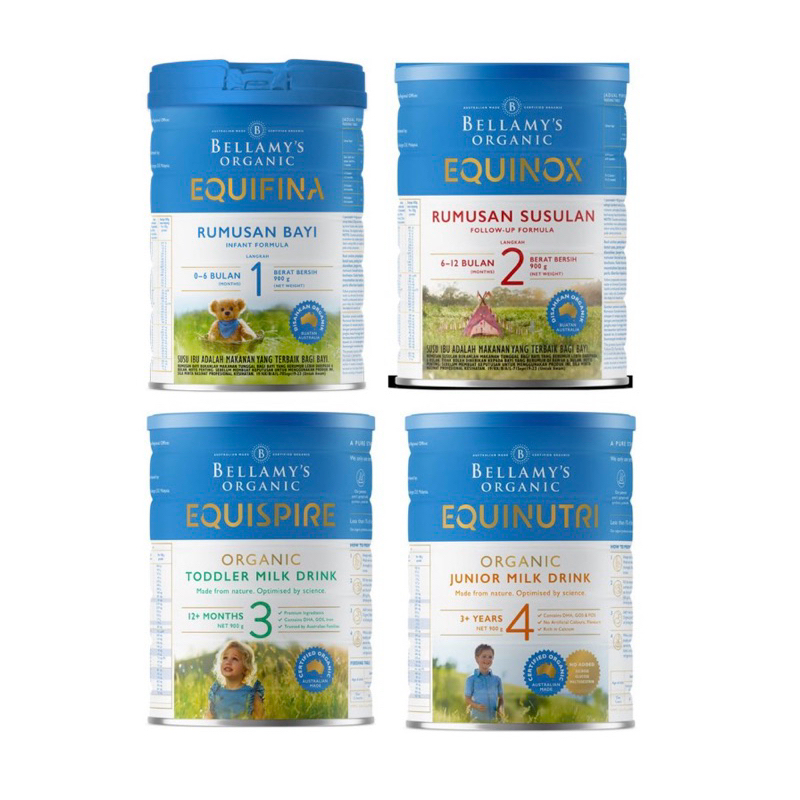 Bellamy's Organic (Step 1/ Step 2/ Step 3/ Step 4) Milk Drink 900g