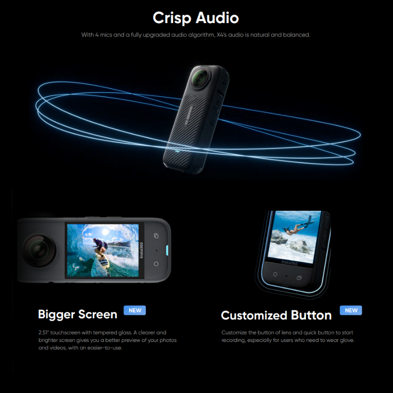 Insta360 X4 8K 360 Action Cam ชุด MASTER BUNDLE รับประกัน 1 ปี