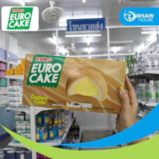 Euro Castard Cake (12ซอง) ยูโร่ พัฟเค้ก ไส้ครีมรสคัสตาร์ด คัสตาร์ดเค้ก