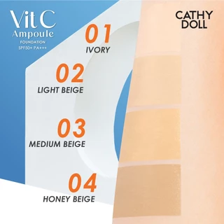 Cathy Doll วิตซีแอมพูลฟาวเดชั่น เอสพีเอฟ50+ พีเอ+++ 30g #รองพื้นล็อกผิวใส