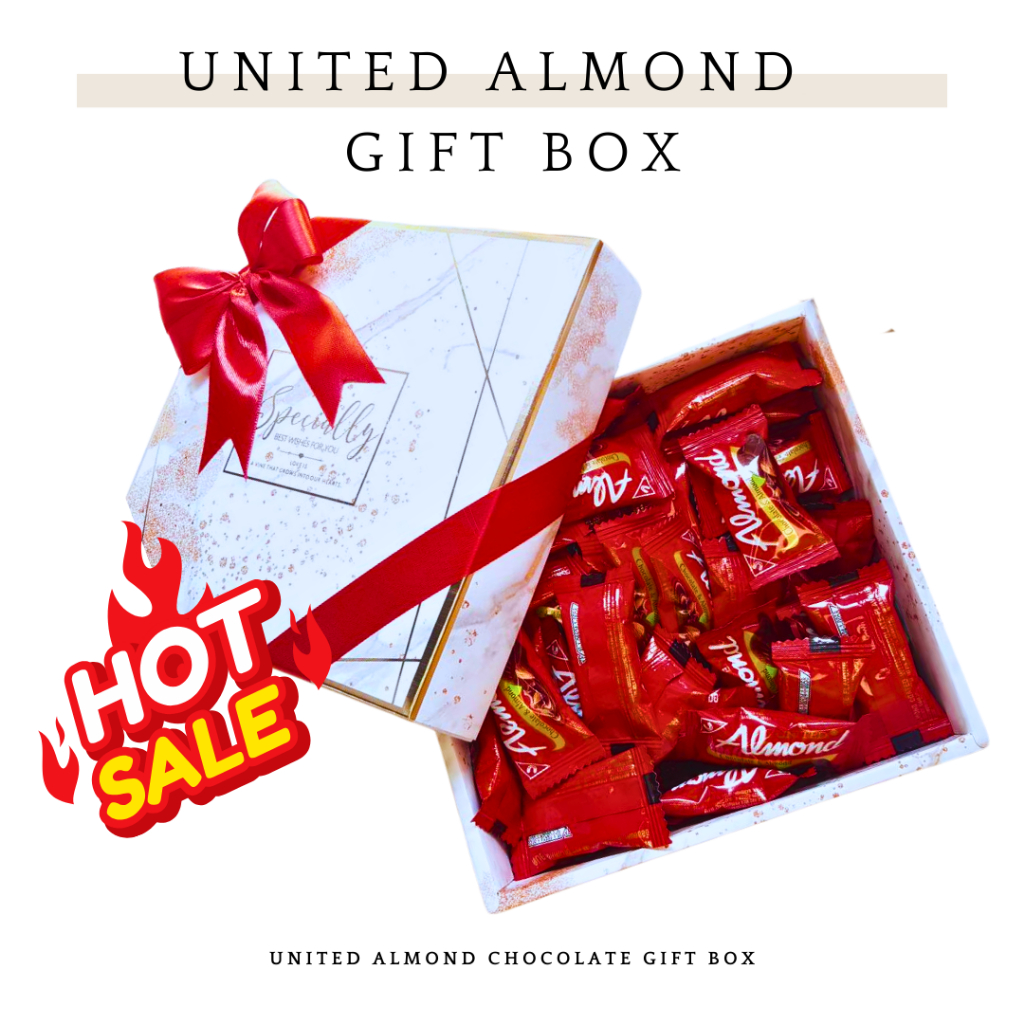 *United Almond gift box* อัลมอนด์ ช็อกโกแลต ของขวัญ ปีใหม่ วันวาเลนไทน์ chocolate valentine
