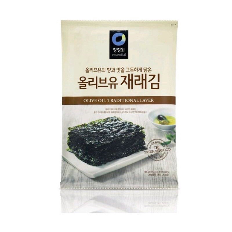 🇰🇷 Chung Jung Won 🇰🇷 สาหร่ายทะเลปรุงรส สาหร่ายแผ่น เกาหลี ชองจองวอน โอลีฟออยล์  OLIVE OIL TRADITIONAL LAVER