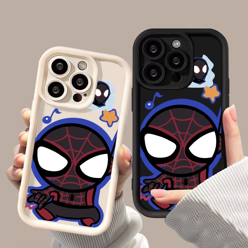 MAX - สินค้าพร้อมส่ง TPU ป้องกันกล้องกันกระแทกคู่น่ารัก MINI Spider-Man เข้ากันได้กับ iPhone 14 13 12 11 PRO MAX XR XS 8