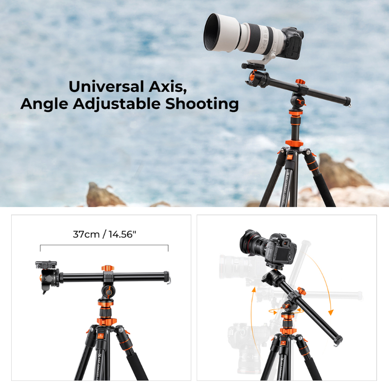 ขาตั้งกล้อง K&F O234A7+BH-28L Aluminum Tripod with Monopod Kit (KF09.087V6)