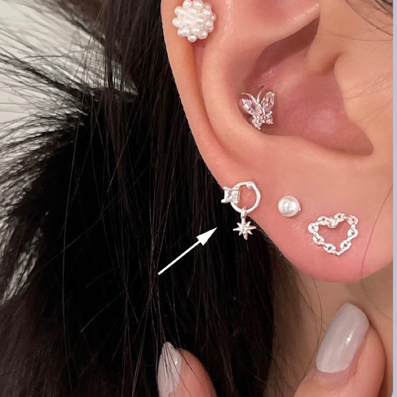 ต่างหูเงินแท้ 99.9% (S999) แพ้ง่ายใส่ได้ ราคาต่อคู่