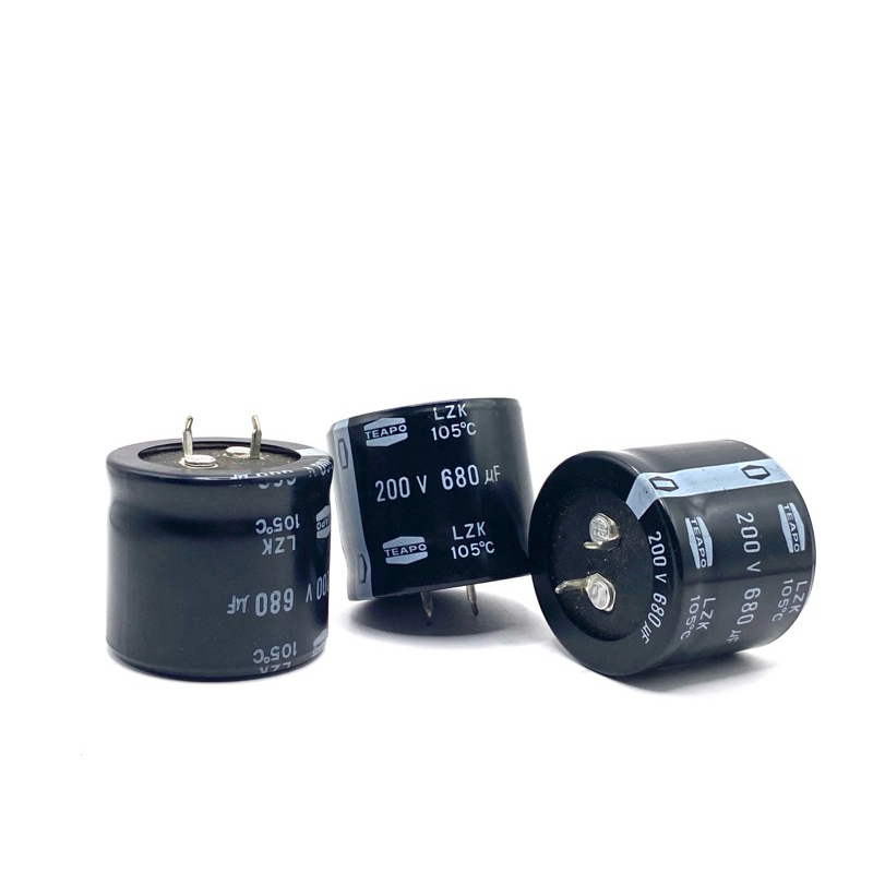 680uf 200v /250V ตัวเก็บประจุอลูมิเนียม อิเล็กโทรไลท์ ตัวเก็บประจุไฟฟ้า คาปาซิสเตอร์ ขาเขี้ยว ของใหม่ ประจุเต็ม