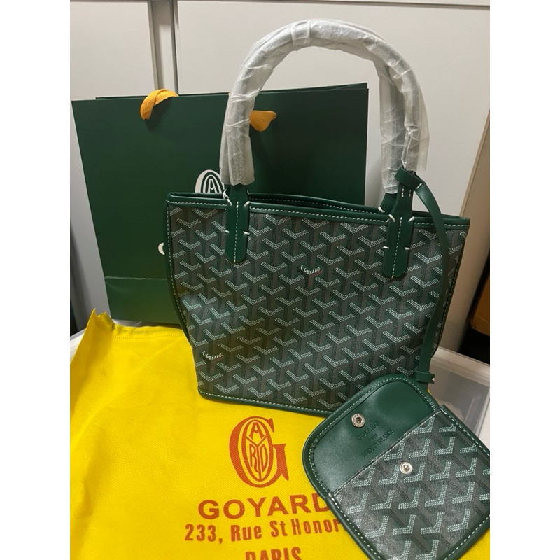 กระเป๋า GOYARD สีเขียว 20cm พร้อมส่ง ภาพถ่ายจริง