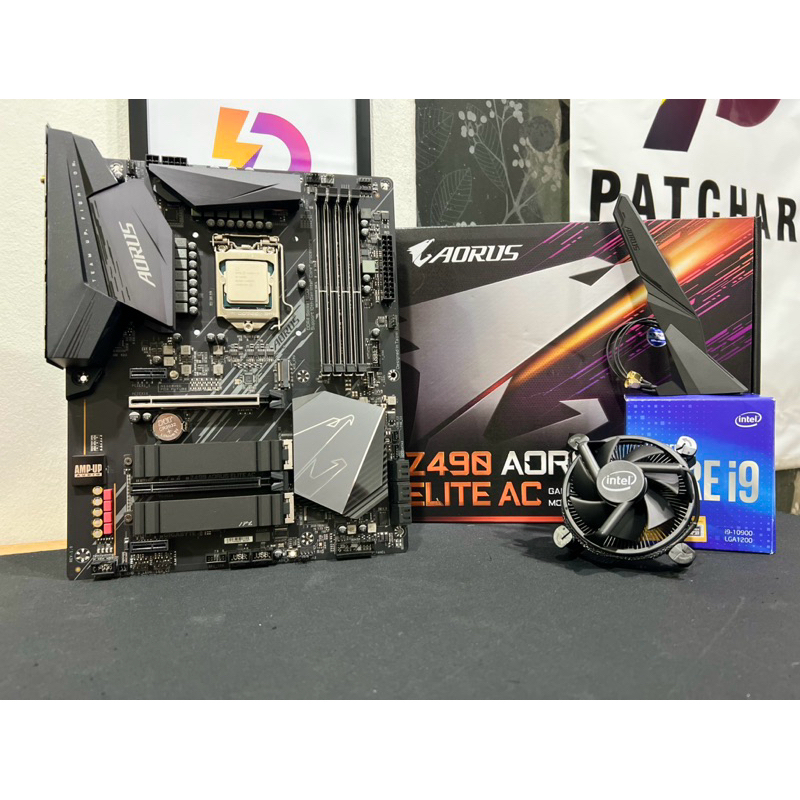 (ชุดจับคู่) I9-10900 + GIGABYTE Z490 AORUS ELITE AC