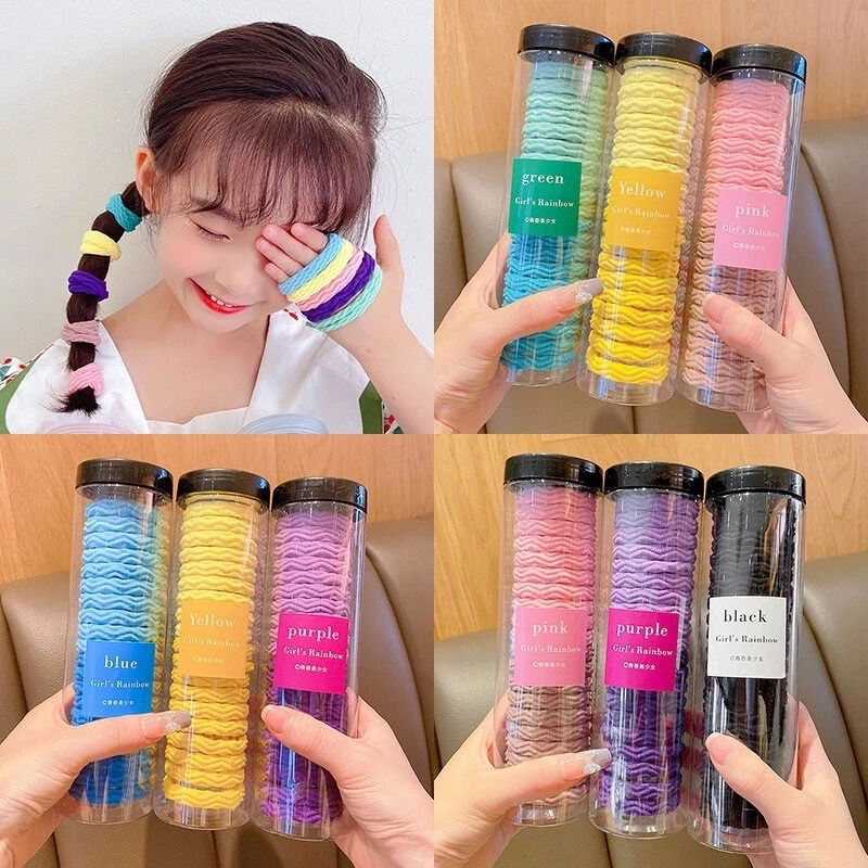 AAK-ยางรัดผมแบบกล่องยาว 20เส้นแบบ2สีพร้อมส่งจากไทย