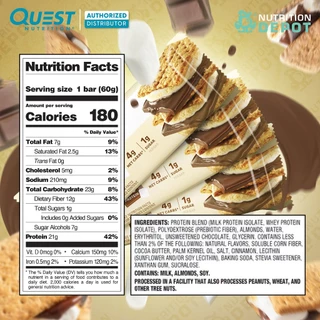 Quest Protein Bar - 6 Bar - โปรตีนบาร์ ขนมคลีน (6 ชิ้น)