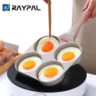 RAYPAL กระทะทอดไข่4หลุม ใช้ทอดไข่ดาว ทอดแฮม ทำอาหารไม่ติด เคลือบสาร Non-Stick สามารถใช้กับเตาแม่เหล็กไฟฟ้า