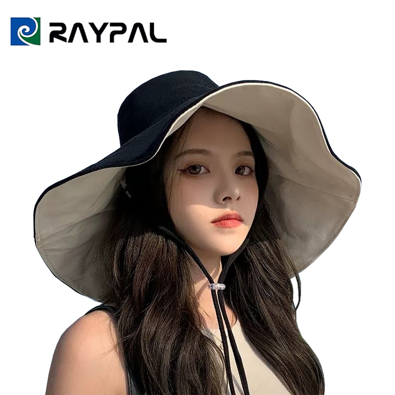 RAYPAL หมวก Bucket หมวก​บั​กเก็ต​ 2​ ด้าน มีเชือกรัดใต้คาง หมวกกันแดด ทรงสวยผ้าหนา  No. MZ01