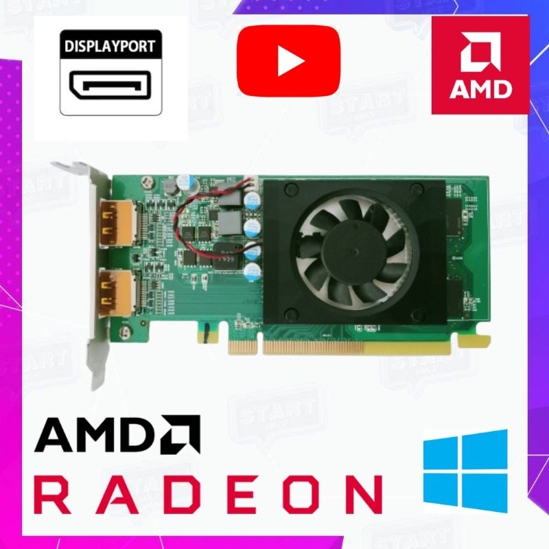 การ์ดจอ AMD Radeon 520 2GB GDDR5 *แท้* ถอดจากเครื่องแบรนด์