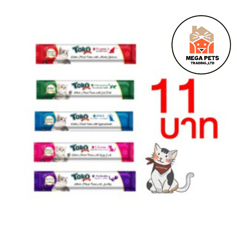 แมวเลีย โทโรโทโร่ พลัส toro toro plus  15 กรัม (ซองเดี่ยว) มี 6 รส