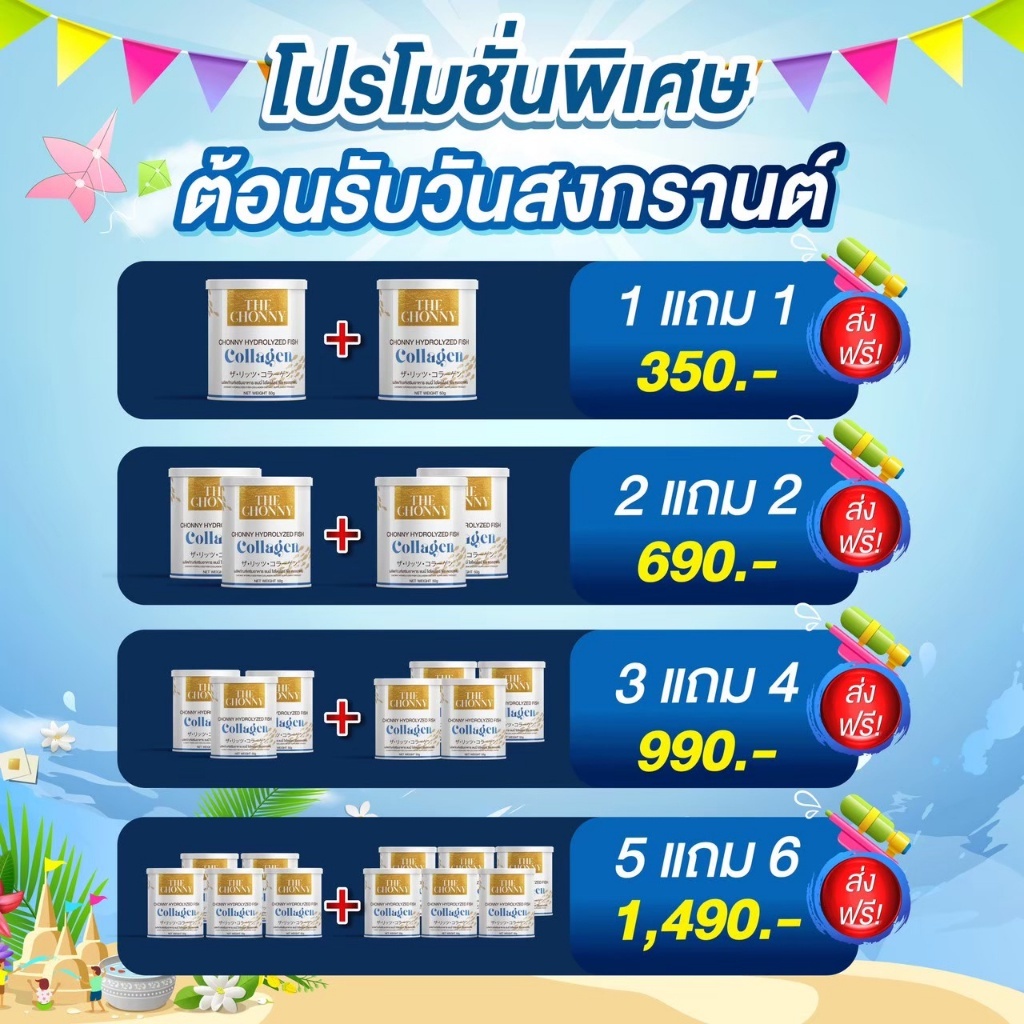 ( 1 FREE 1 ) ส่งฟรี The Chonny Collagen ชนนี่ คอลลาเจน บำรุง กระดูก รักษาปวดข้อเข่าเสื่อม