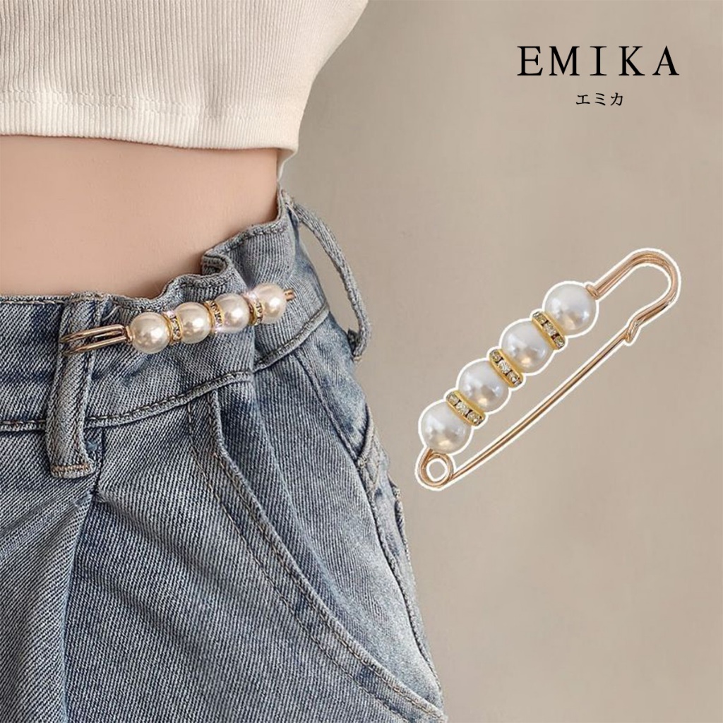 EMIKA อุปกรณ์ล็อคเอวกางเกง คลิปหนีบ เข็มกลัดควบคุมเอว เอวกางเกงพอดีกับกระโปรง ลดเอวให้เล็กลง