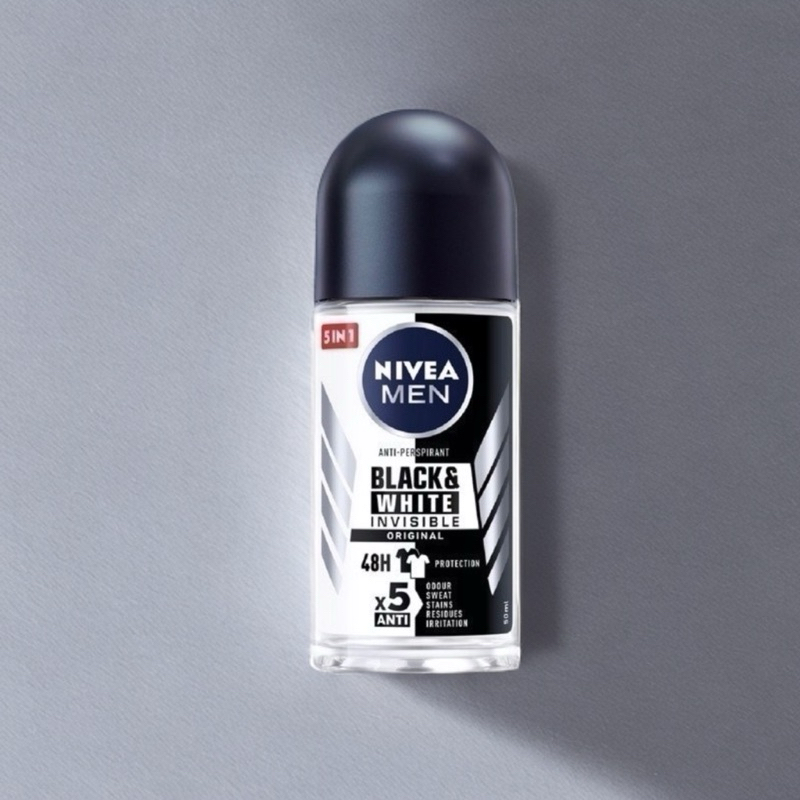 นีเวีย เมน แบล็ค แอนด์ ไวท์ โรลออน ระงับกลิ่นกาย สำหรับผู้ชาย 50 มล. NIVEA