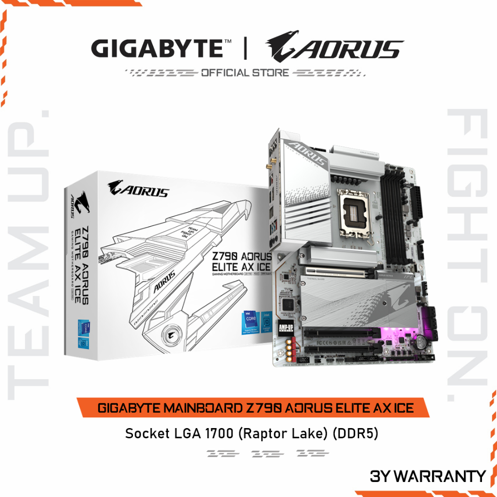 GIGABYTE MAINBOARD Z790 AORUS ELITE AX ICE เมนบอร์ด Z790 A ELITE AX ICE-REV1.0