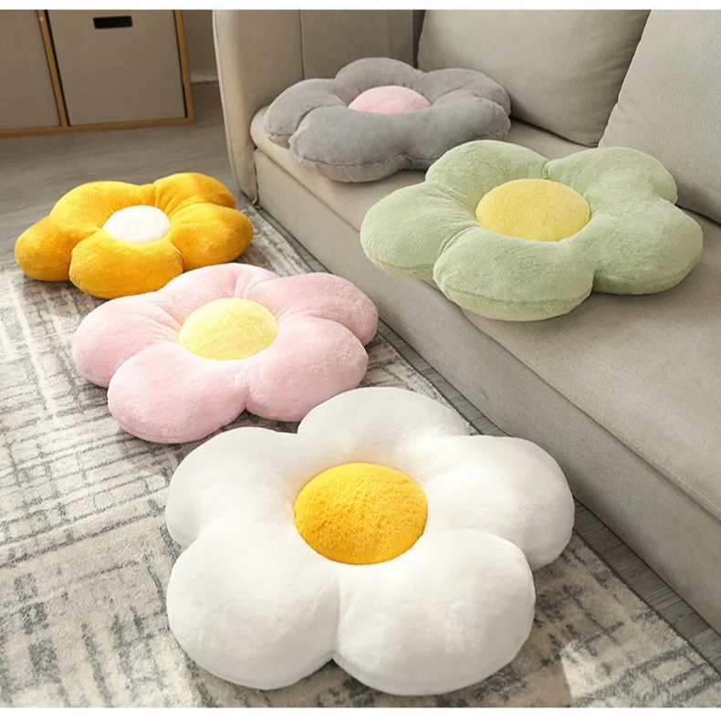 เบาะรองนั่ง เบาะดอกไม้ ดอกเดซี่ น่ารักมาก หมอนตุ๊กตา หมอนโซฟา 35,50 Cm