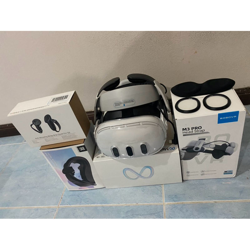 meta quest 3 128gb มือสอง พร้อมอุปกรณ์เสริม