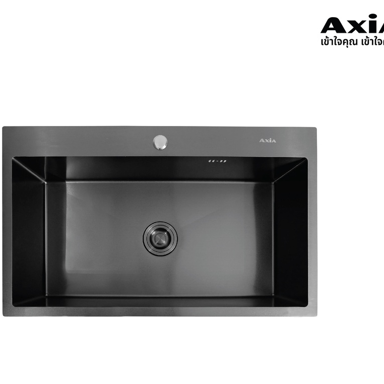 อ่างล้างจานสแตนเลสนาโนแบบฝัง 1 หลุม AXIA ซีรีส์ MIDNIGHT รุ่น MIDNIGHT 8250 ขนาด 82 ซม.