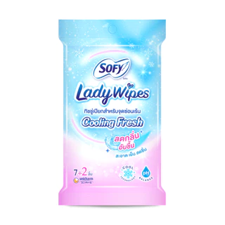 SOFY Lady Wipes Cooling Fresh ทิชชู่เปียกสำหรับจุดซ่อนเร้น 7+2pcs