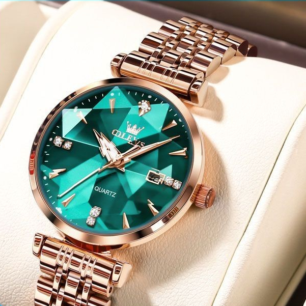 ♞นาฬิกาผู้หญิง Swiss Oris ใหม่นาฬิกาผู้หญิงแบบไม่ใช้กลไกอัตโนมัติแบบไม่ใช้กลไกกันน้ำส่องสว่าง