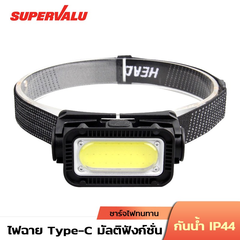 Neobee ไฟฉายคาดหัว ชาร์จไฟ USB Type-C ไฟฉายติดหน้าผาก กันน้ำIP44 แบตอึด ทนทาน หัวไฟพกพาสะดวก