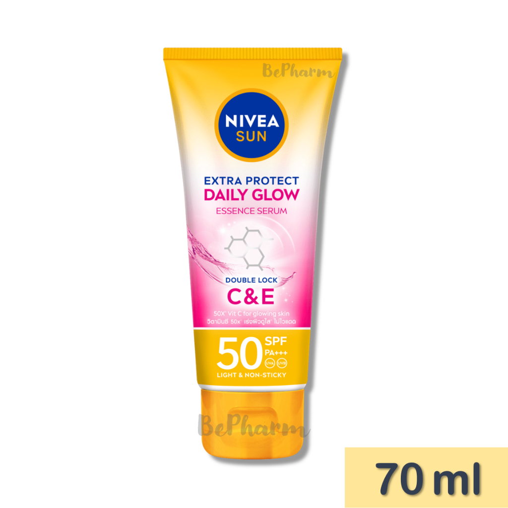 เซรั่มกันแดด Nivea Sun Extra Protect Daily Glow Essence Serum 70 ml นีเวียซัน นีเวีย กันแดดนีเวีย เดลี่ โกลว์