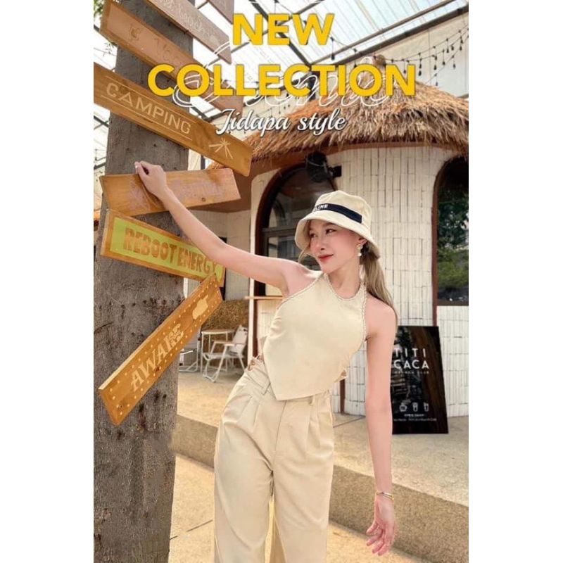 𝐔𝐬𝐞𝐝 ‼️ ชุดเซ็ต (ไม่มีหมวก) จากร้าน Jidapa Style ไซส์ M  งาน🏷️ Classika