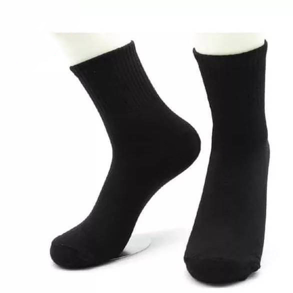 ถุงเท้าทำงาน ถุงเท้าสีดำ ผู้ชาย ฟรีไซส์ (1แพ็ค 12คู่)