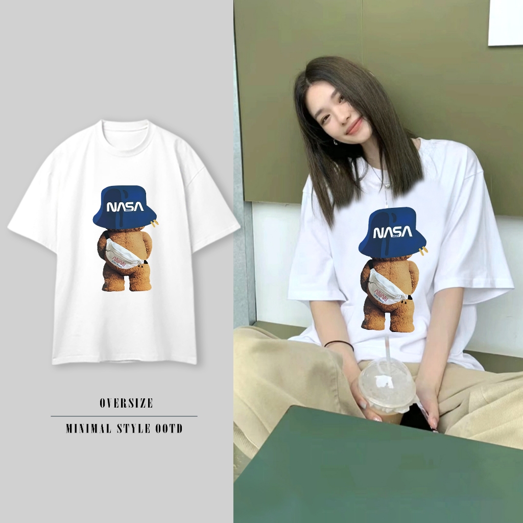 [UT]เสื้อยืด โอเวอร์ไซส์ พร้อมส่ง เสื้อยืดคอกลมแขนสั้น เสื้อฝ้าย ผ้าใส่สบาย ลาย"NVSV" สไตล์เกาหลี S-4XL