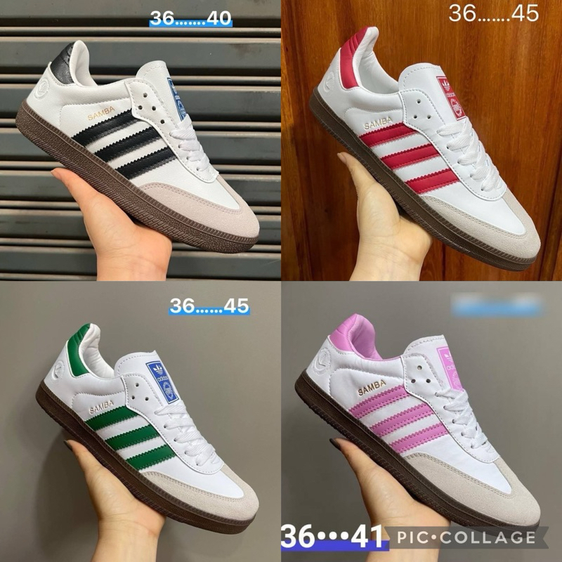 สินค้ามีพร้อมส่งรองเท้าผ้าใบ sam. ba ของผู้หญิงผู้ชายมีหลายสีให้เลือก
