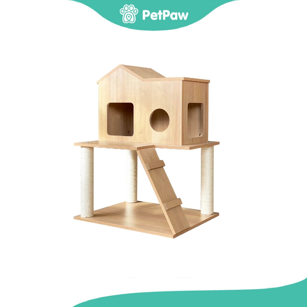 Prime Pet Premium Cat Tree คอนโดบ้านแมว กล่องนอน เสาลับเล็บ ขนาด 50x60x80 Cm(1pcs)