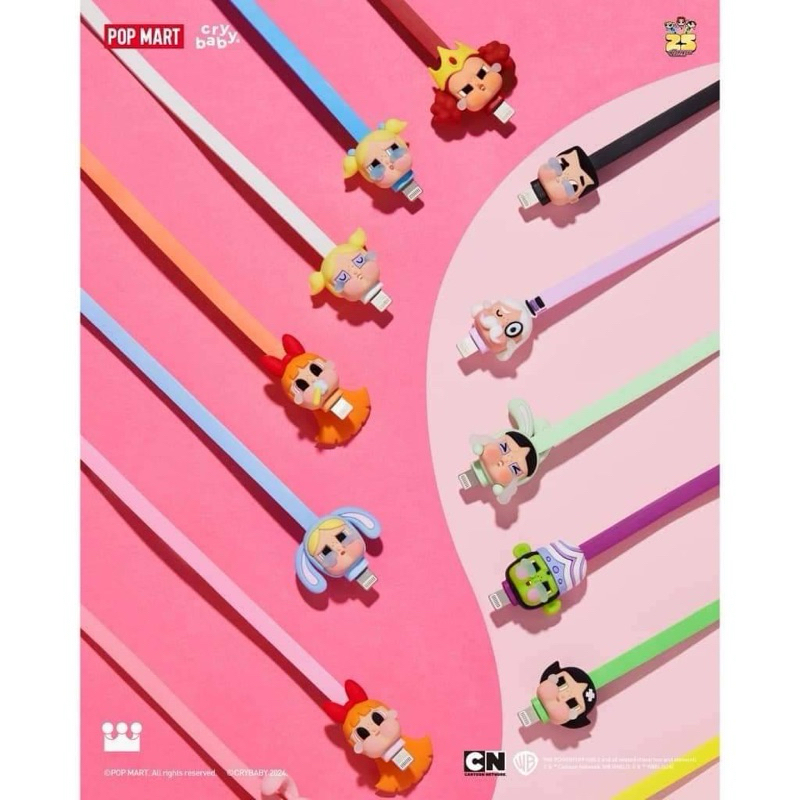 [พร้อมส่ง] CRYBABY × Powerpuff Girls Series-Cable กล่องสุ่มสายชาจโทรศัพท์