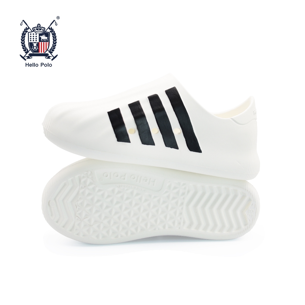 Hello Polo รองเท้าสลิปออนแบบ Unisex รองเท้าแตะลายแถบรุ่น HP8026 กันน้ำพื้นนิ่ม ใส่สบาย