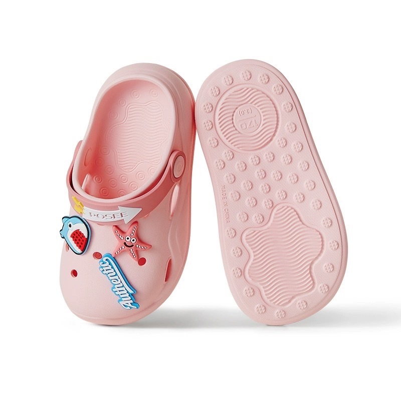 New 2024 PUXI รองเท้าเด็กหัวโตรัดส้น  แถมตัวการ์ตูนติดรองเท้า   PS4107RW