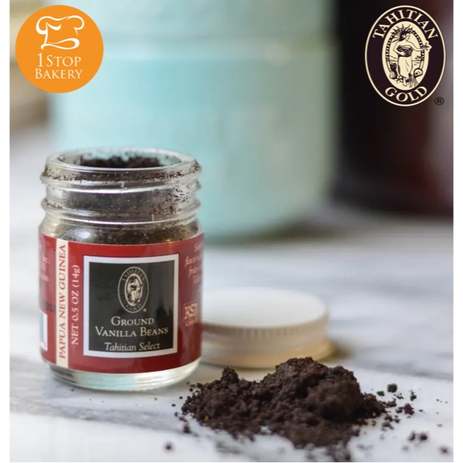 Tahitian Gold USA Ground Vanilla Beans of Papua New Guinea, Tahitian Select, 2 oz/เมล็ดวานิลลาป่น