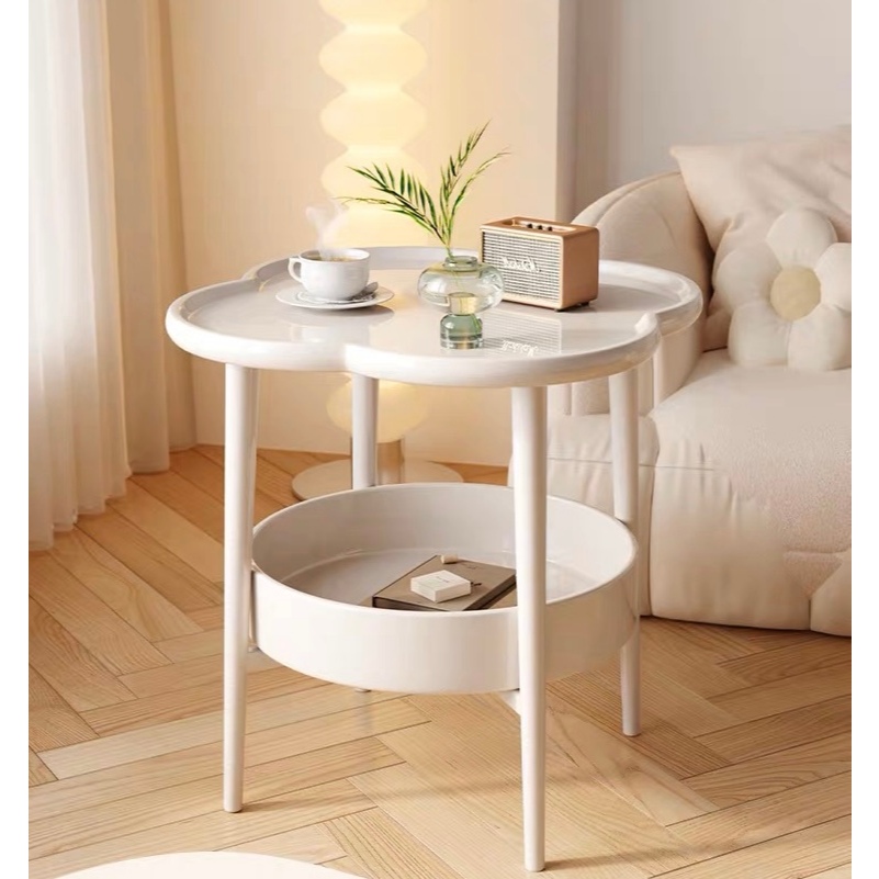 🔥ชั้นวางของข้างโซฟา🔥โต๊ะเก็บของ2ชั้น โต๊ะชา เฟอร์นิเจอร์ห้องนั่งเล่น นั่งถัดจากโต๊ะน้ำชาบนโซฟา - รูปที่ 6