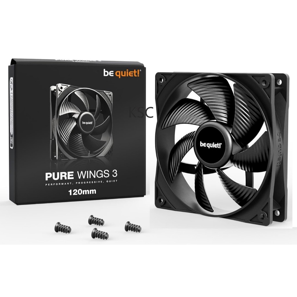 Be quiet! Pure Wings 3 120mm high-Speed, Cooling Fan พัดลมเคส BL106 BL111