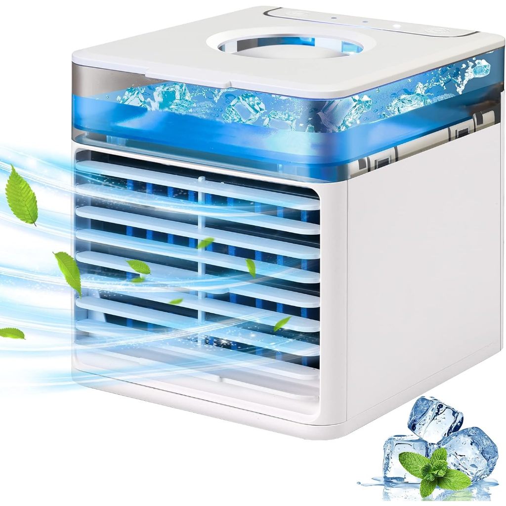 E48 Arctic Air Cooler พัดลม เครื่องทำความเย็น แอร์เคลื่อนที่ Air mini แอร์เย็นๆ ไอเย็น USB แอร์พกพา