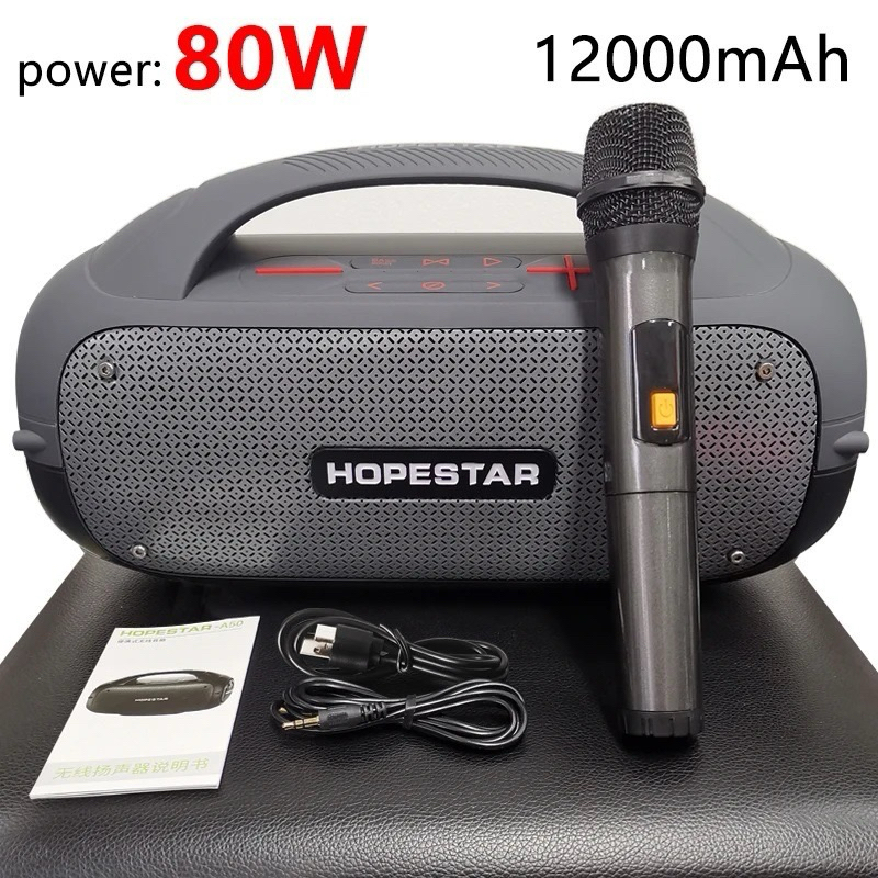 🔥New Hopestar A6X/A50 /A6pro ลำโพงบลูทู ธ เสียงดีเบสแน่นดังกระหมของแท้ 100% (แถมไมโครโฟน wireless
