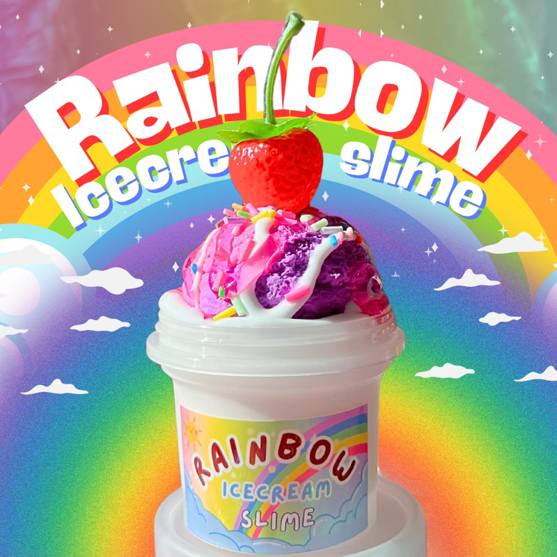 พร้อมส่ง!! Set ทำสไลม์ ไอติม rainbows เล่นสนุก สร้างจินตนาการ