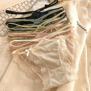 ชุดชั้นในแฟชั่นสตรี กางเกงชั้นใน ทรงบิกินี่ ผ้าลูกไม้ ซีทรู …