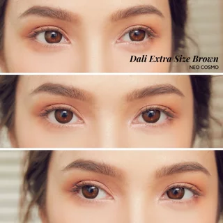 คอนแทคเลนส์ Dali Extra Size Brown (Neo Cosmo) ดาลี่สีน้ำตาลธรรมชาติ โตกว่าตาดำ มีส่งด่วนใน กทม.