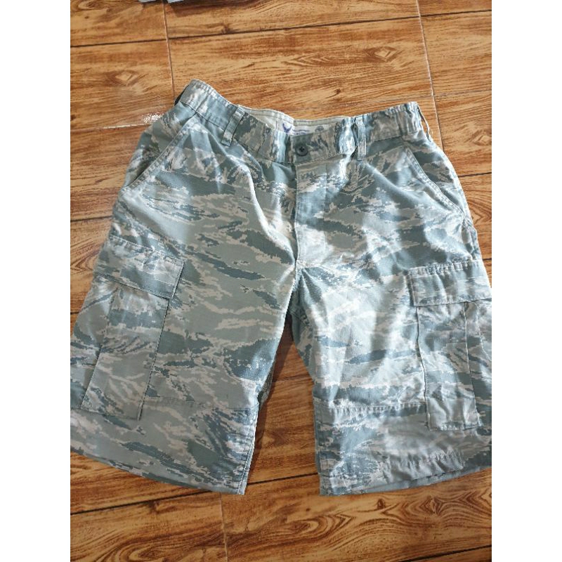 กางเกงทหาร usa ขาสั้นตัดขา ก้างปลา AIR FORCE TIGER.small เอว32" เป้า12" ยาวทั้งตัว22"มือสอง