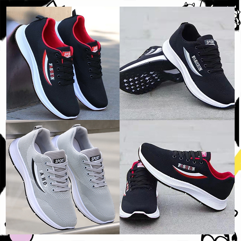 LGShoes สินค้า Best seller💰รองเท้าเเฟชั่น 2023 รองเท้าสุดฮิต   สีดําตัดด้วยเเดง ไม่ควรพลาด เเนวสตรีทสุดเท่ไม่ควรพลาด